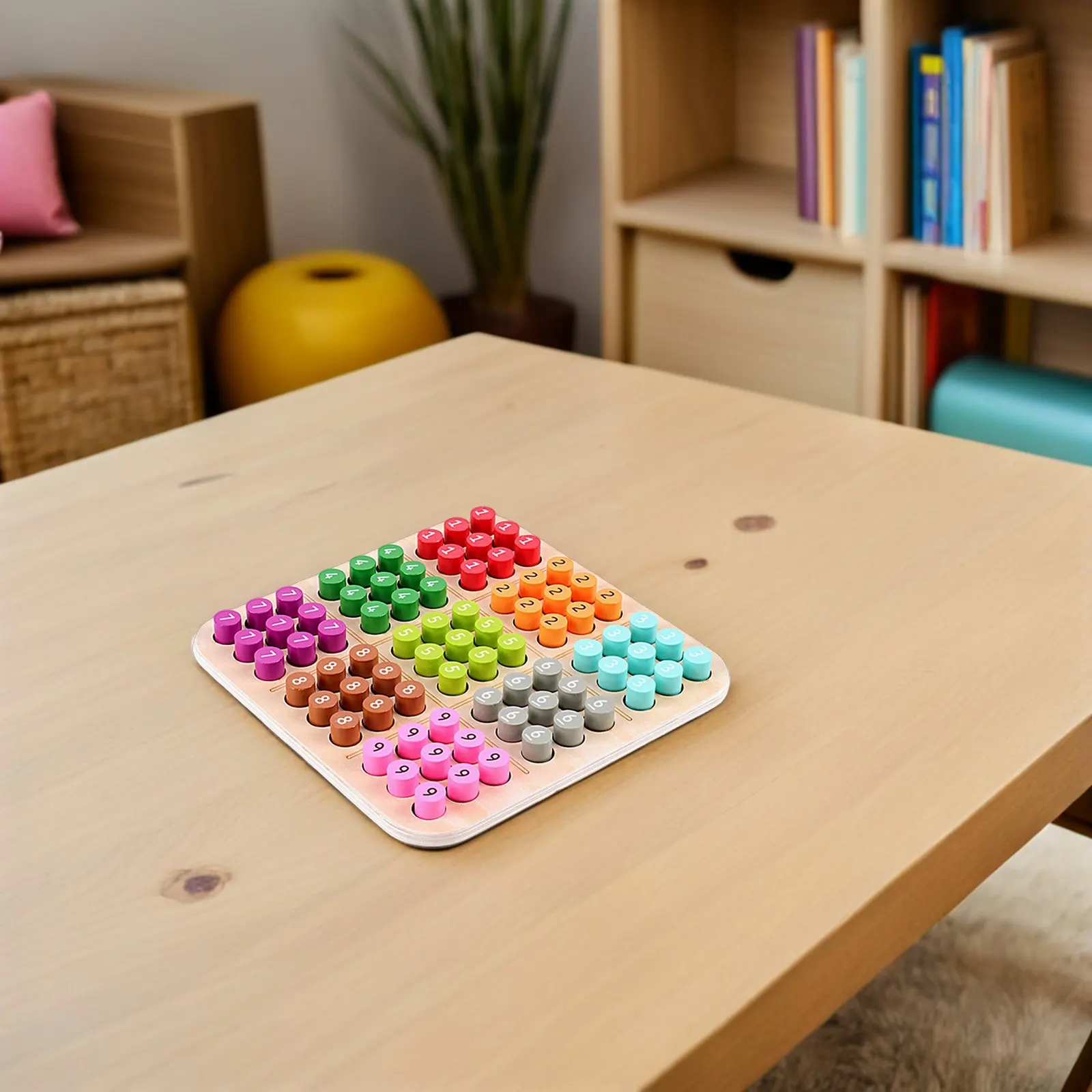 

1Set Ball Sudoku Game Wooden Peg Board for Toddler Cognitive Development Math Learning Intellectual Brain Exercise