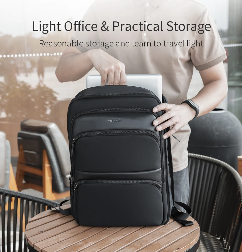 Tigernu Erweiterbare Rucksäcke Für Männer 15,6 zoll Laptop Rucksack Männliche Dünne Business Rucksäcke Schule Reisetasche College Schul – Detail 14