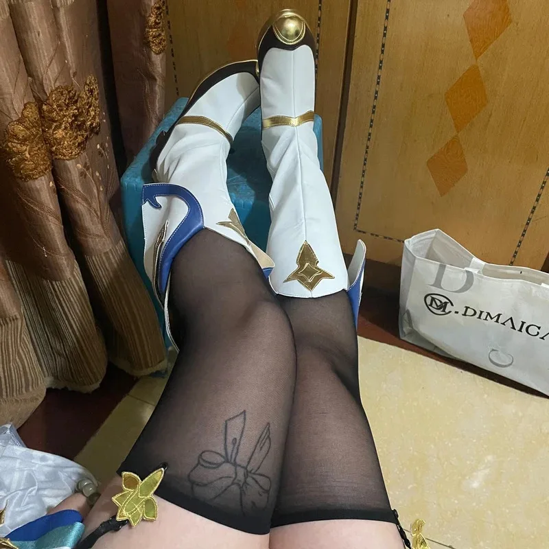 

NewGame Genshin Impact Sucrose Boots Cosplay Long Boots Shoes Women/Men Boots Halloween For Girl Boy PU Character Shoes2025
