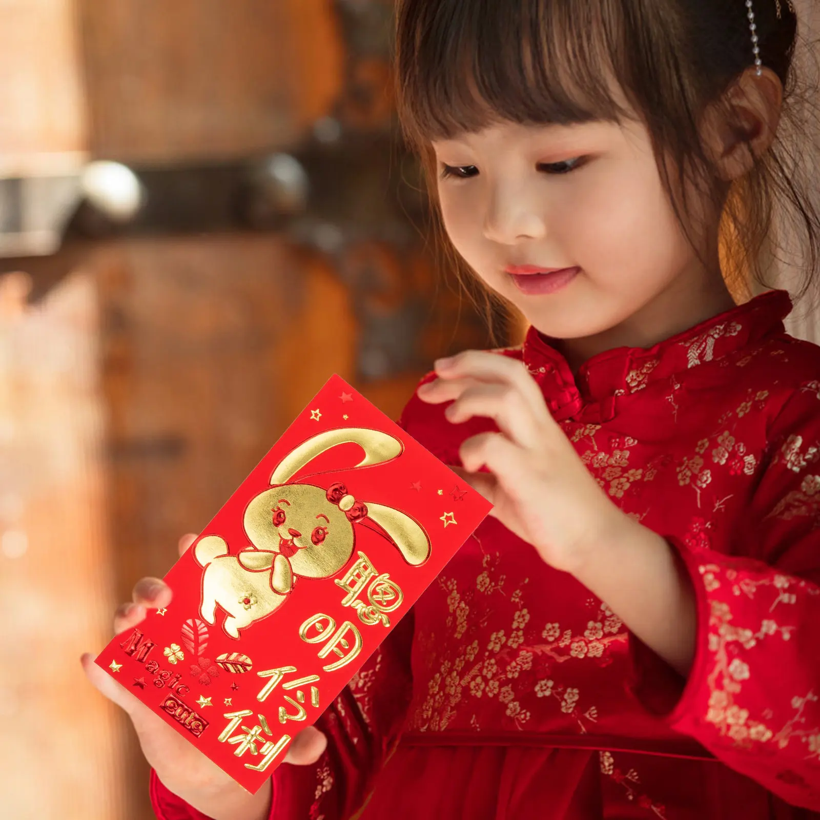 

30Pcs Red Envelopes Rabbit Year 2023 Chinese New Year Hongbao Money Pouches Premium Eco Friendly Paper Large Size for Cash Coins