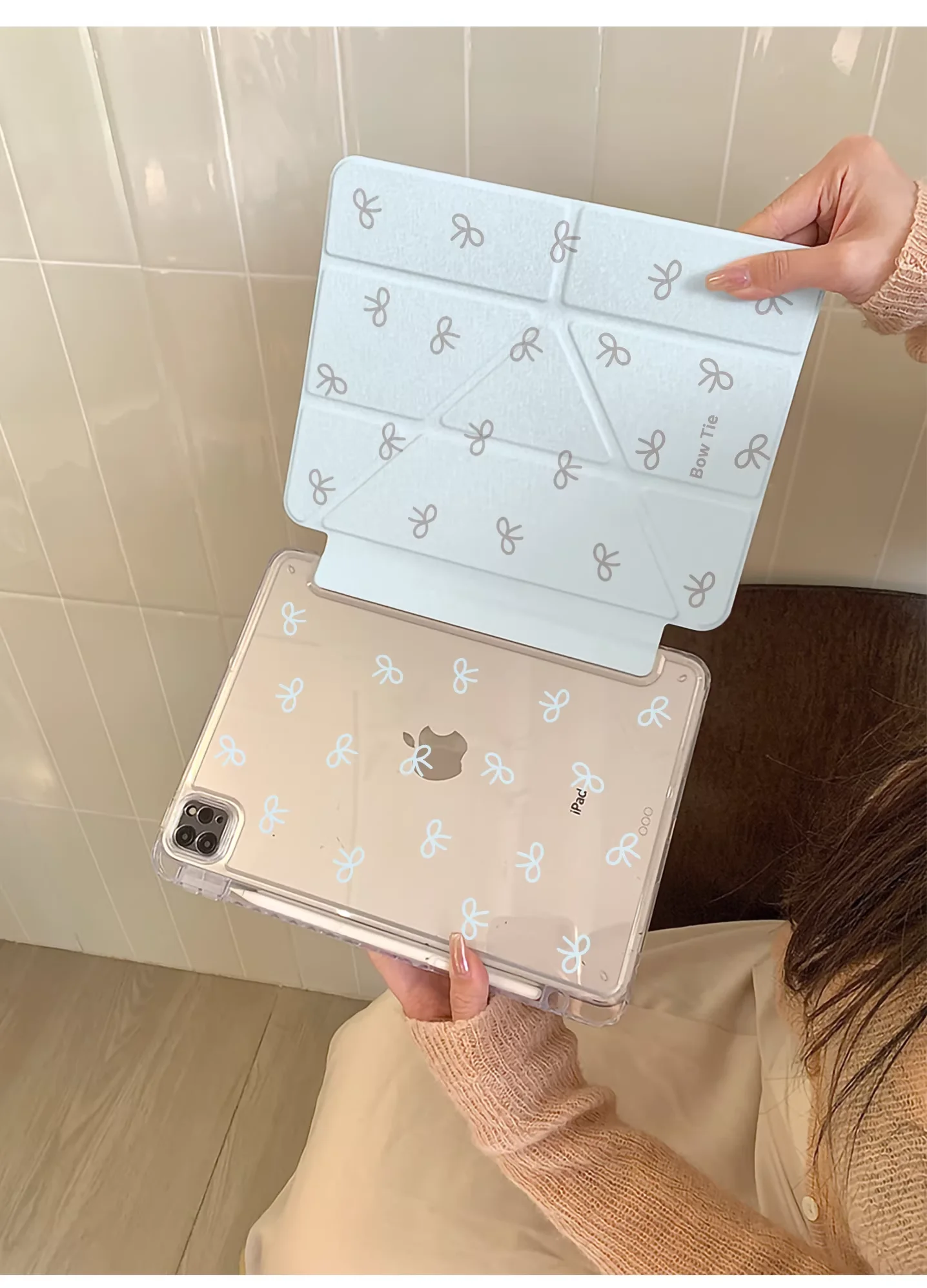 

Korean Full Screen Star Blue With Pen Slot For iPhone iPad Mini 4 5 6 7 8 9 10 Air 1 2 3 4 5 6 7 M2 M3 A16 Pro M4 M5 Cover Ins