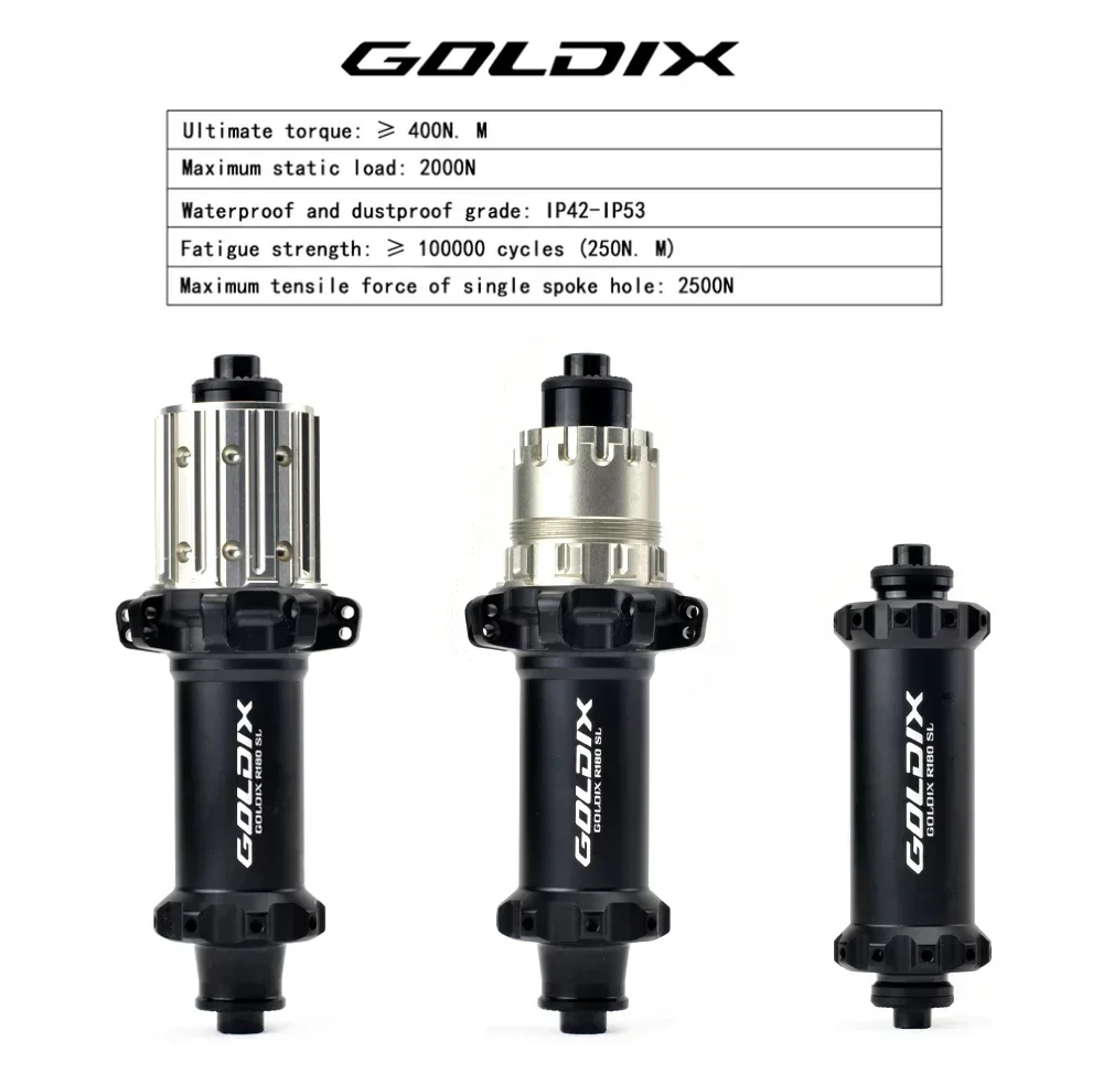 GOLDIX R180sl ROAD Hub Ultra Light 20/24 Hole 2:1 Hub V-Brake Quick Release 36T Ratchet 130x10mm 100x9mm Hub Bicycle Accessories