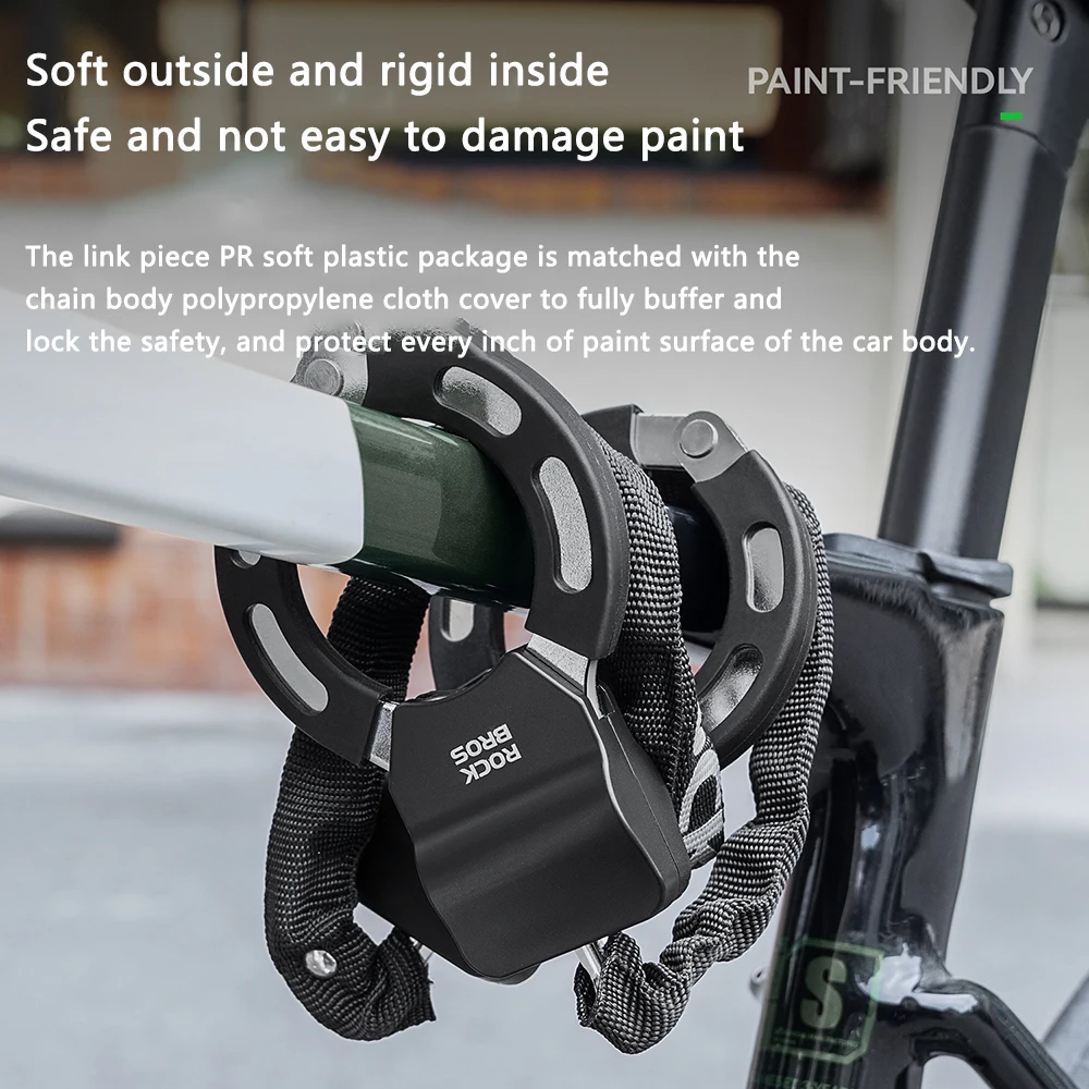 

ROCKBROS Anti-theft Scooter Chain Lock Waterproof Electric Motorcycle Bicycle Heavy Duty Safety Protection Cycling Accessories