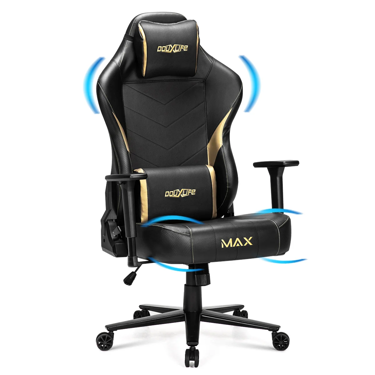 Douxlife-silla ergonómica para Gaming Max para adultos, sillón de cuero reclinable con espalda alta, para oficina, ordenador y carreras
