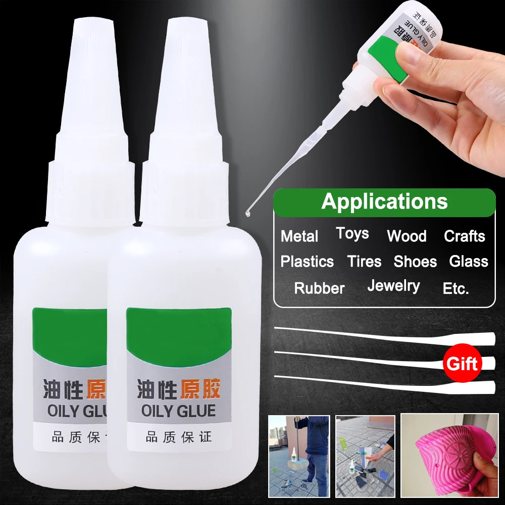 Extra Strong Super Glue Instant Seconds Oily Adhesive Fast Cyanoacrylate Welding Leather Shoe Repair Wood Metal Plastic 502 Bond