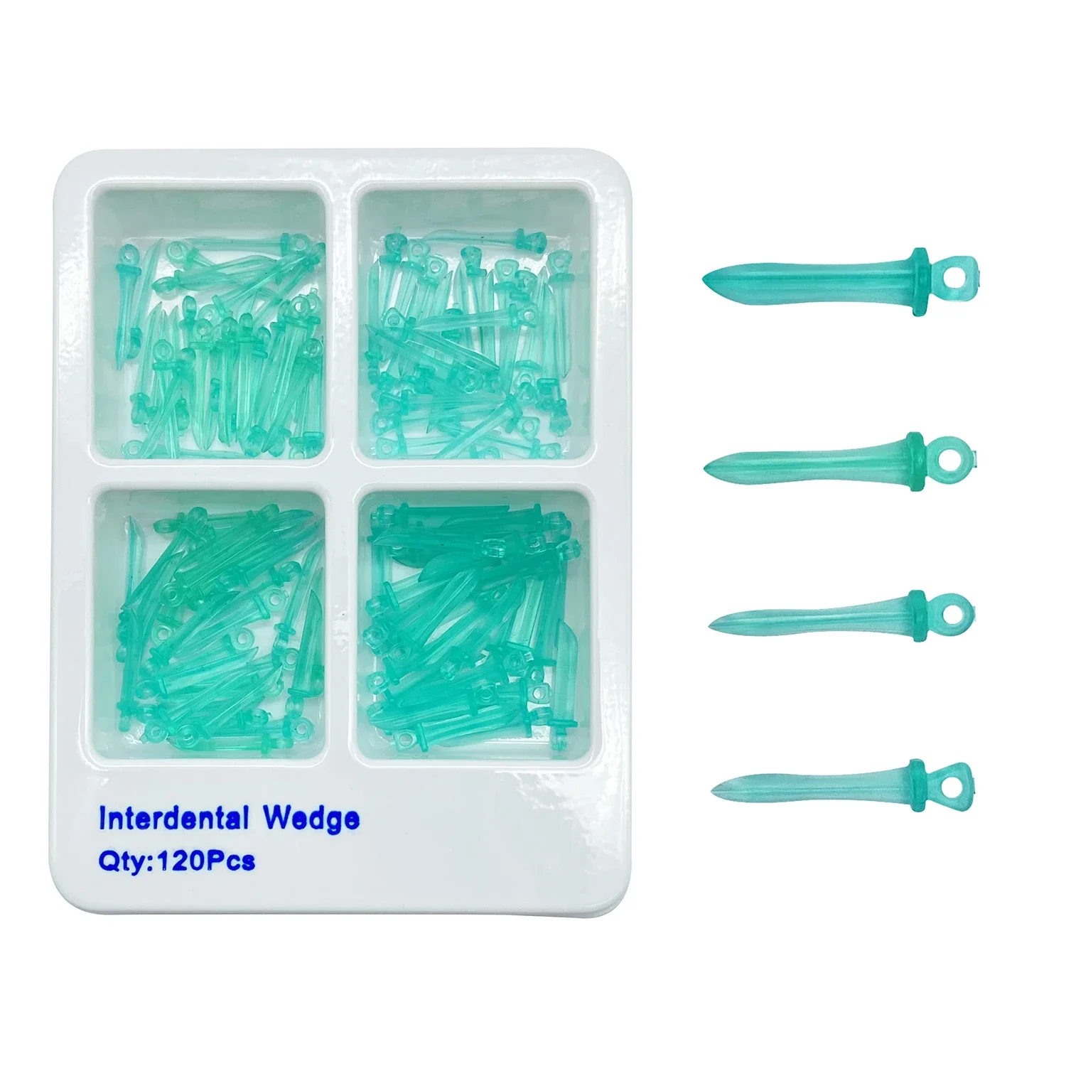 

120Pcs Dental Disposable Interdental Wedges with Hole All 4 Sizes Tooth Gap Non-toxic Medical Grade Plastic Dentistry Lab Tools