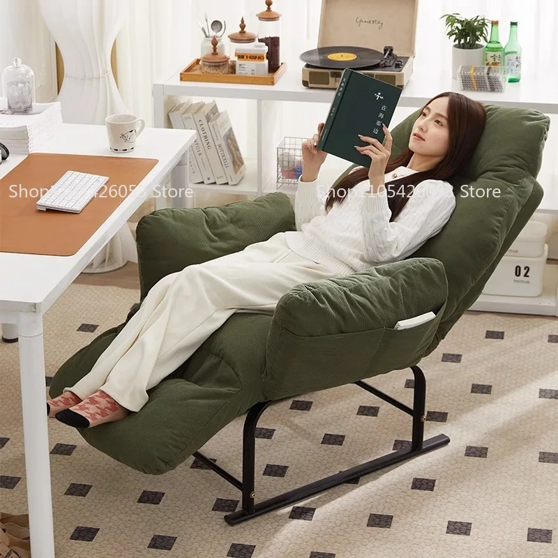 Folding sofa chair sleepable reclining lunch chair lazy sofa reclining chair sitting sleeping dual-purpose computer