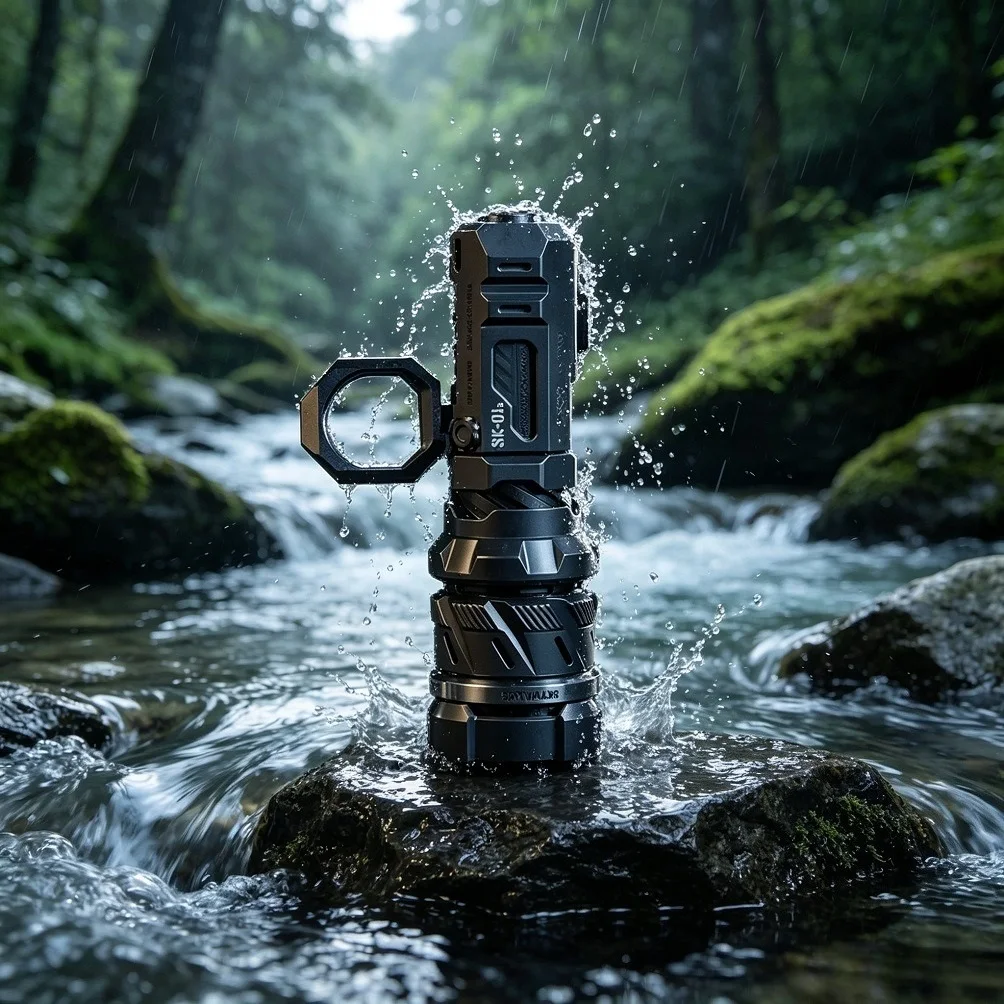 LOOP SK-01S LEP Flashlight Long Range White Laser Zoom EDC Tactical Torch Strong Light Max Output 1600M with 18350 Battery