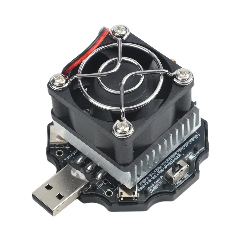 65W Adjustable Electronic Load Battery Discharge Tester with A Male and Female Inputs for PD Charging 65W Adjustable