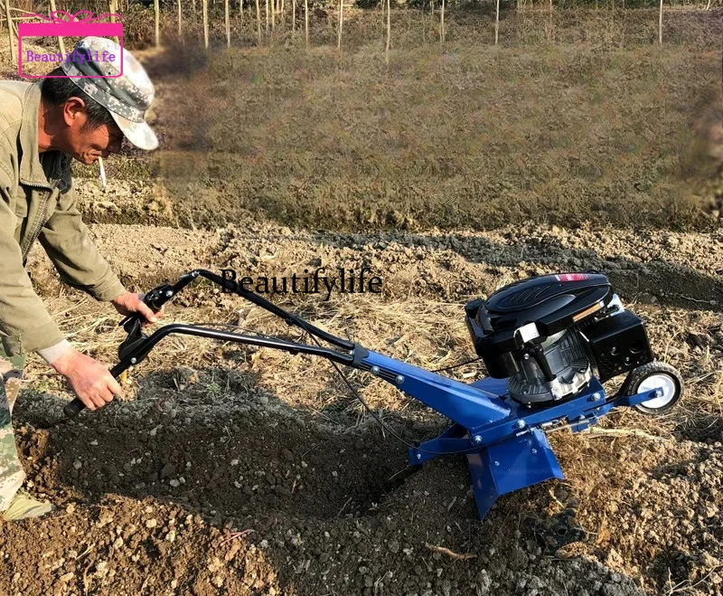 a55 power  micro tiller four-stroke rotary tiller small soil tiller
