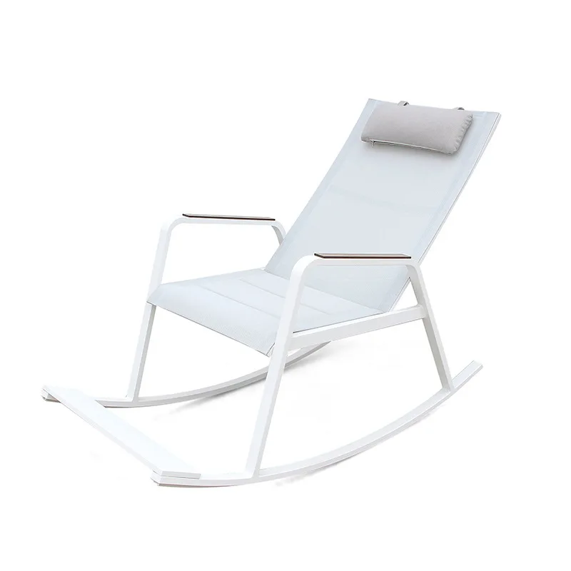 

Outdoor courtyard single rocking chair balcony home leisure recliner, outdoor modern simple lazy rocking chair