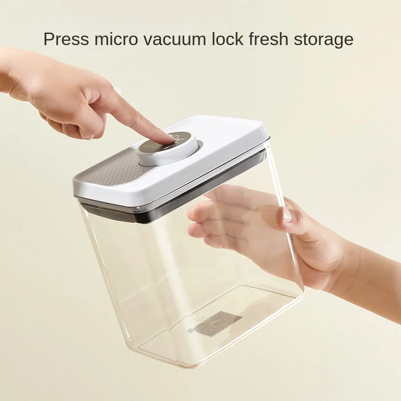 Press-sealed Jar Food Vacuum Preservation Box Kitchen Grain Jar To Store Moisture-proof Storage Jar Kitchen Storage Container