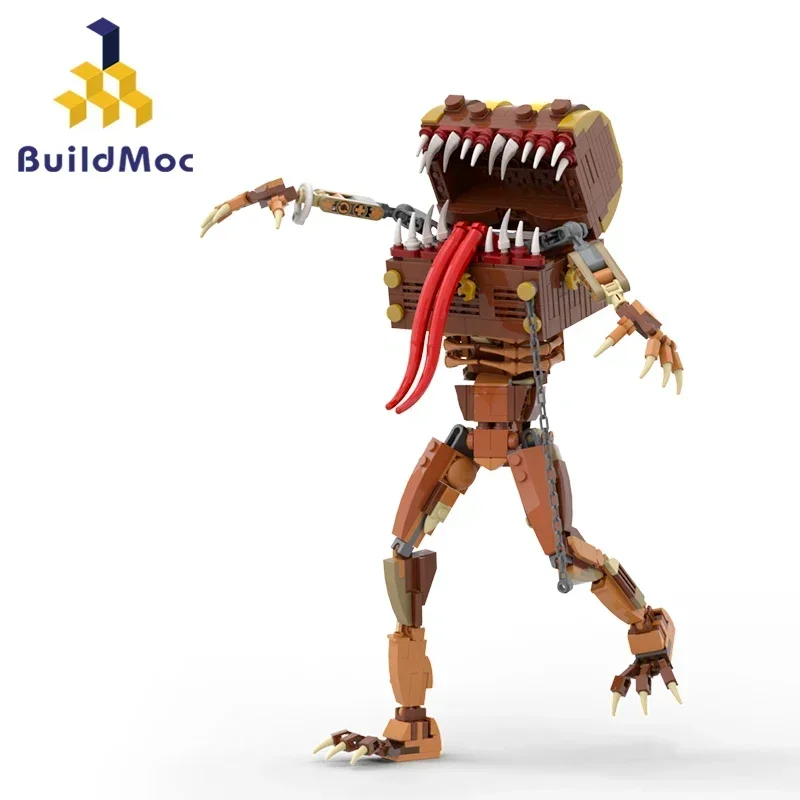 BuildMoc-Kit de bloques de construcción de monstruo Yaranzo, demostración de pecho imitador para dragones, pirata, caja del Tesoro Final, juguete de ladrillos para regalo de niños