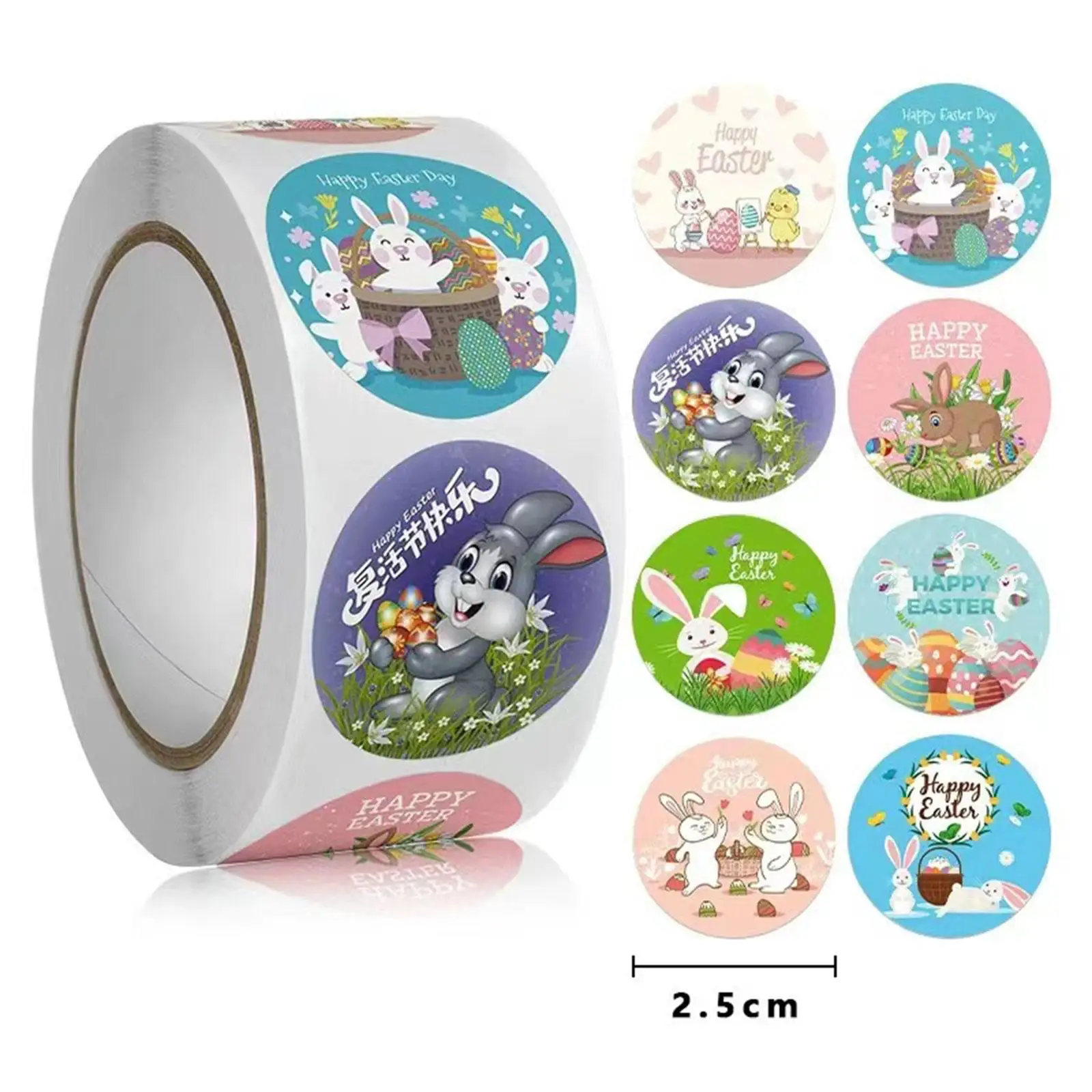 500Pcs Easter Stickers Envelope Seals Party for Card Making Present Package