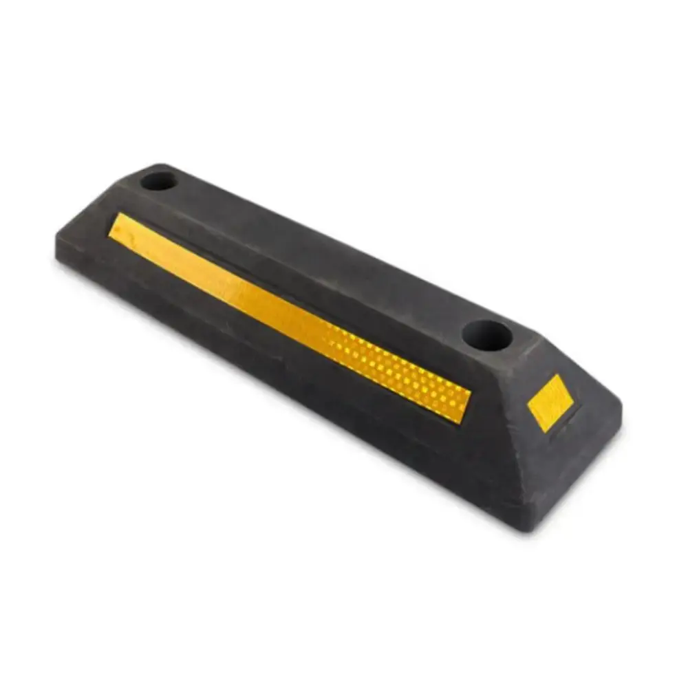 Gadgets Heavy Duty Parking Stopper Rubber-Plastic Safety Design Wheel Stop Limit Stop Rubber Auto Wheel Guide Block Driveway