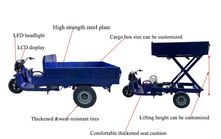 Customization electric lift platform 3 wheel electric for cargo with Cheap price