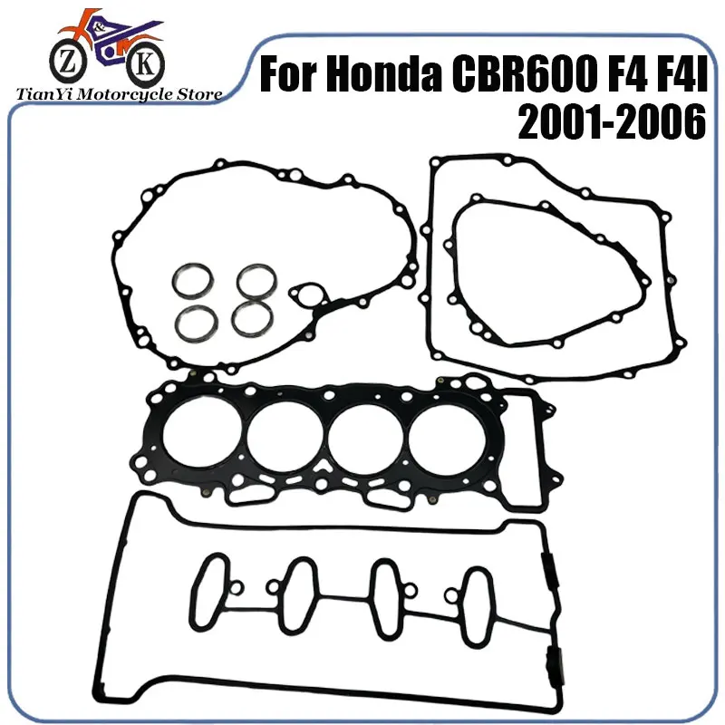 

Motorcycle Engine Covers Cylinder Gasket Kits For Honda CBR600 F4i 2001-2007 Engine Full Gasket Set Replacement