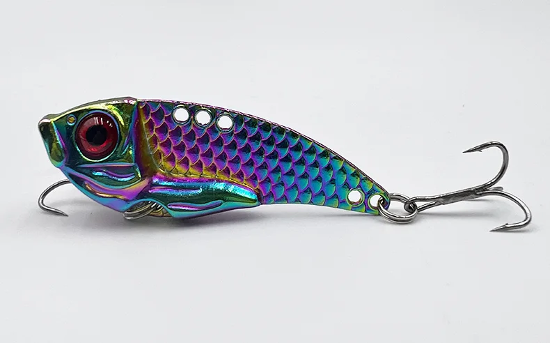 ShareShark Angelköder Blade Bait Metall-VIB-Köder für Barsch, Zander, Forelle – für Süß- und Salzwasserfischen, Metall-Hardbaits – Detail 11