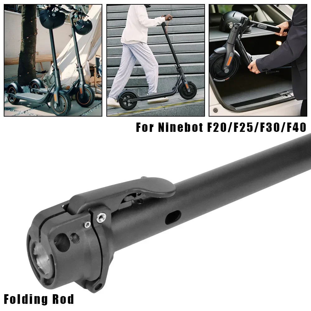 Aluminum Alloy Folding Pole Stem for Segway Ninebot F20 F25 F30 F40 Electric Scooter Stand Rod Replacement Parts Accessories