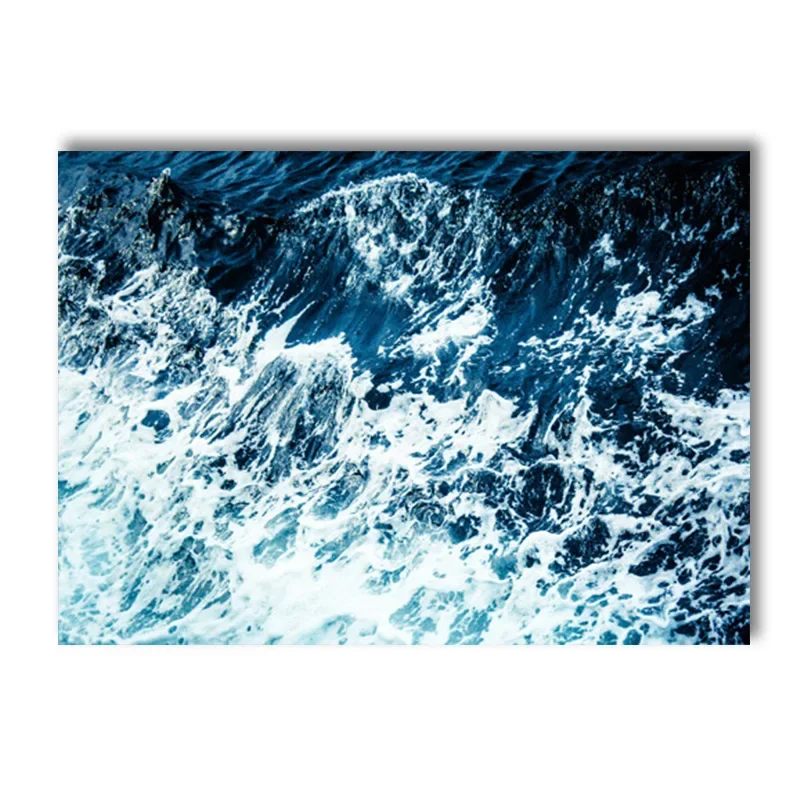 2026 Beach Blue Ocean Wave Sea Water Surf Posters And Prints Coastal Seascape Canvas Painting Wall Art Picture Living Room Home 
