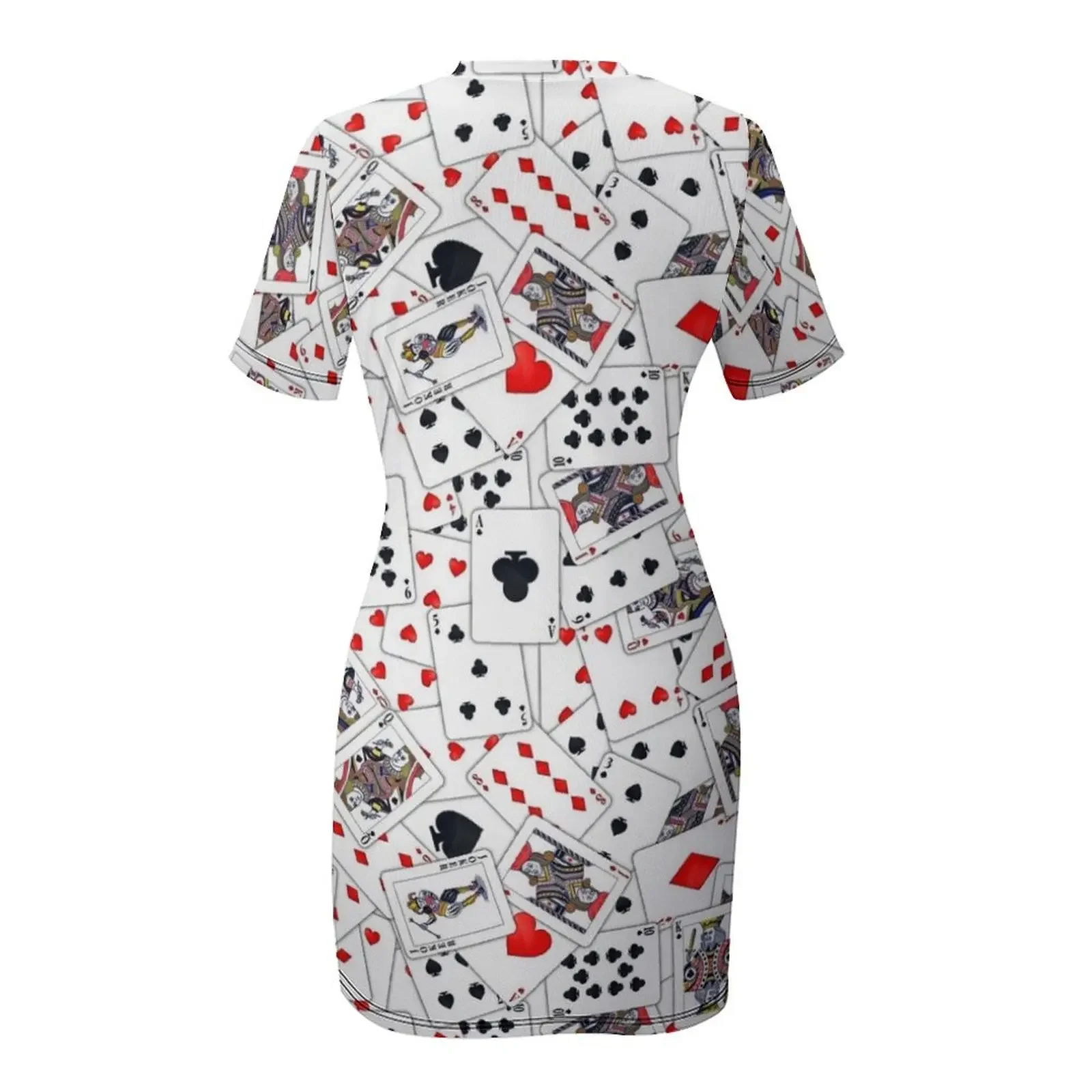 플레잉 카드 반팔 드레스 여성 이브닝 드레스 롱 드레스 우아한 여성 드레스 세일 프롬 드레스 드레스