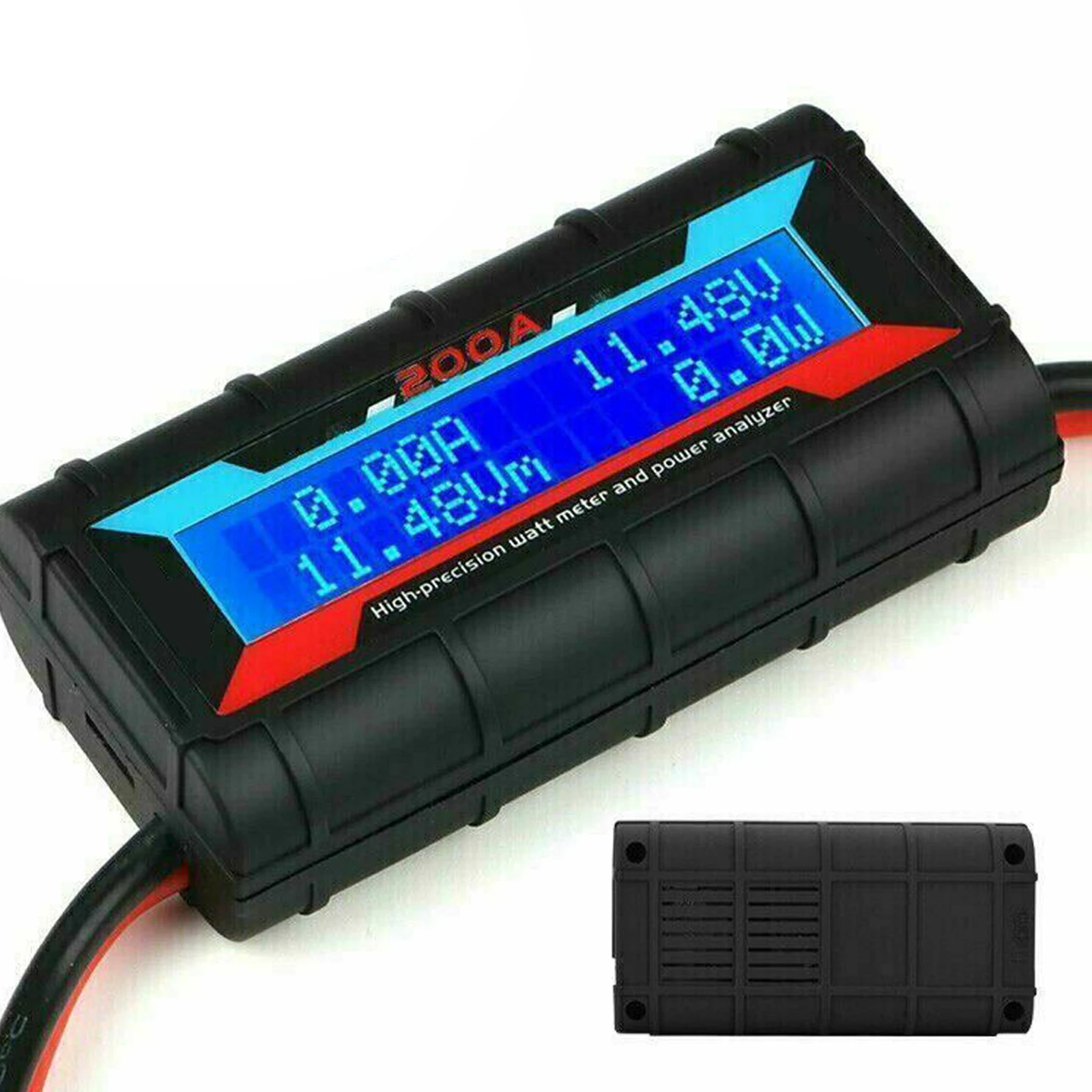 Black 200A LCD Digital High-precision Amp Watt Meter RC Battery Solar Power Analyser