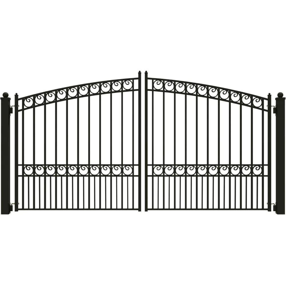 Dual Swing Driveway Gate, Paris Style, 12 Feet, Fence