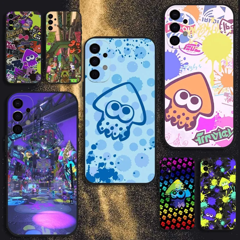 

S-Splatoon Game Phone Case For Samsung S25,S24,S21,S22,S23,S30,Ultra,S20,Plus,Fe,Lite,Note,10,9,5G Black Cover