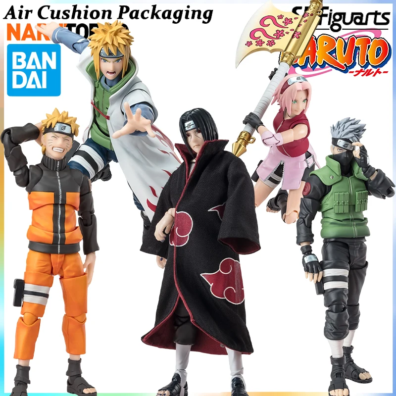 

Bandai Genuine S.H.F Naruto Series NARUTOP99 Minato Namikaze Sakura Kakashi Uchiha Itachi Popular Action Figures Model Toys
