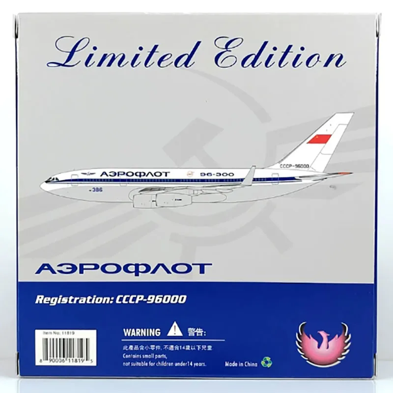 Rússia Aeroflot Diecast Avião Modelo Brinquedo para Coleções