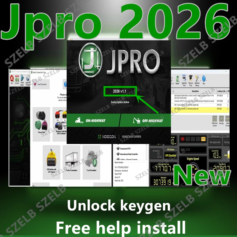 Newest 2026 JPRO Commercial Fleet Diagnostics JPRO 2026 / JPRO 2025 v3+ Unlock Keygen + Free Help Install + Install Video Guide