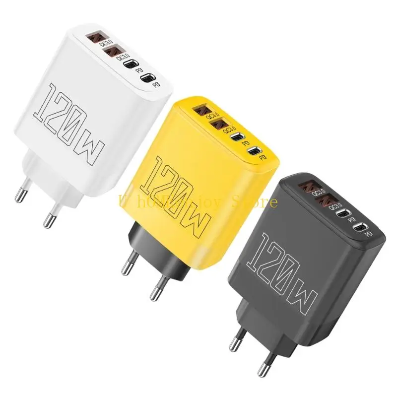 B0KF Travel Plug Adapter EU Plug USB Wall Rapid Charging Block for Phone