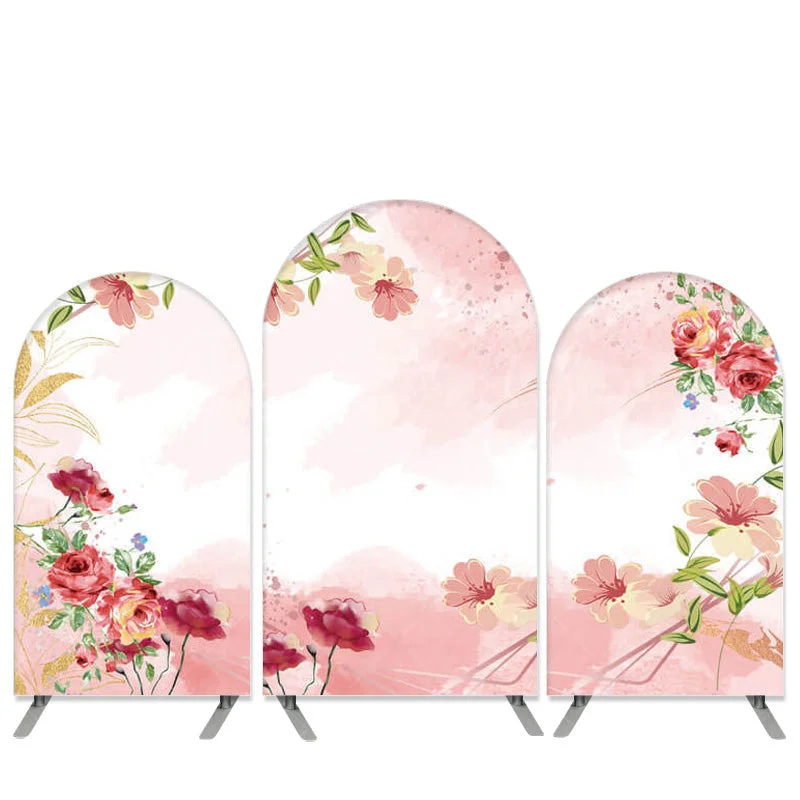 Rose Pink Floral Theme Wedding Party Arch Backdrop Kit for Weddings Bridal Showers Anniversaries and Elegant Event Decorations