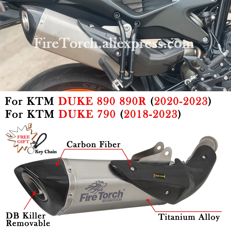 

Slip On For KTM DUKE 790 890 890R 2018 2019 2020 2021 2022 2023 Motorcycle Exhaust Muffler Escape Moto Modify Middle Link Pipe