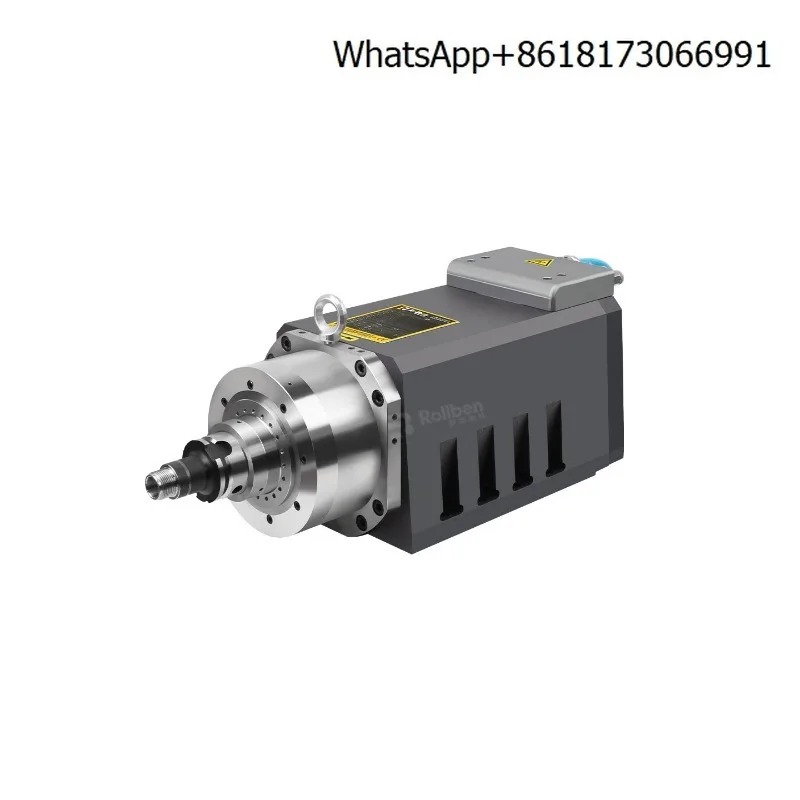 Water-cooled tool changer spindle BT30BT40HSK tool shank side-lock, five-axis swing head, automotive aluminum manipulator, robot