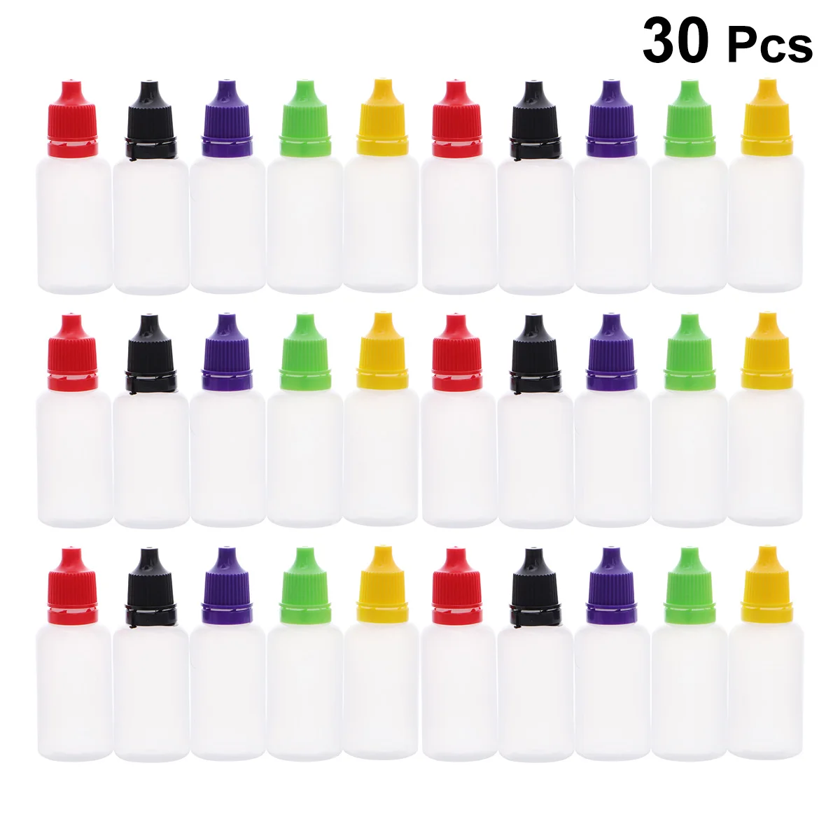 

30PCS Eyedrops Bottle Dropper Squeezable Small Bottles Essential Oil Liquid Dropping Laboratory Solvent Storage Portable Sealed