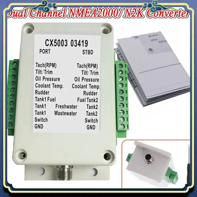 

AU16-1 Piece Dual Channel NMEA2000 Converter N2K 0-190 Ohm Up To 18 Sensors Marine Boat Yacht CX5003