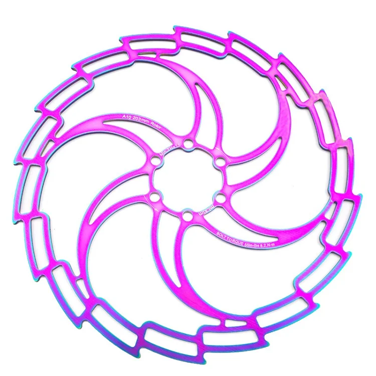 Красочный прочный велосипедный ротор 160/180/203 мм велосипедный тормозной ротор