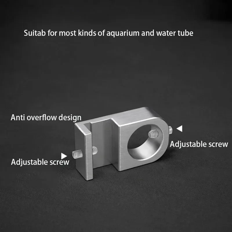 Aluminium Aloi pemegang tabung air akuarium, braket pasang selang pipa air tabung air klip tetap penjepit selang tangki ikan
