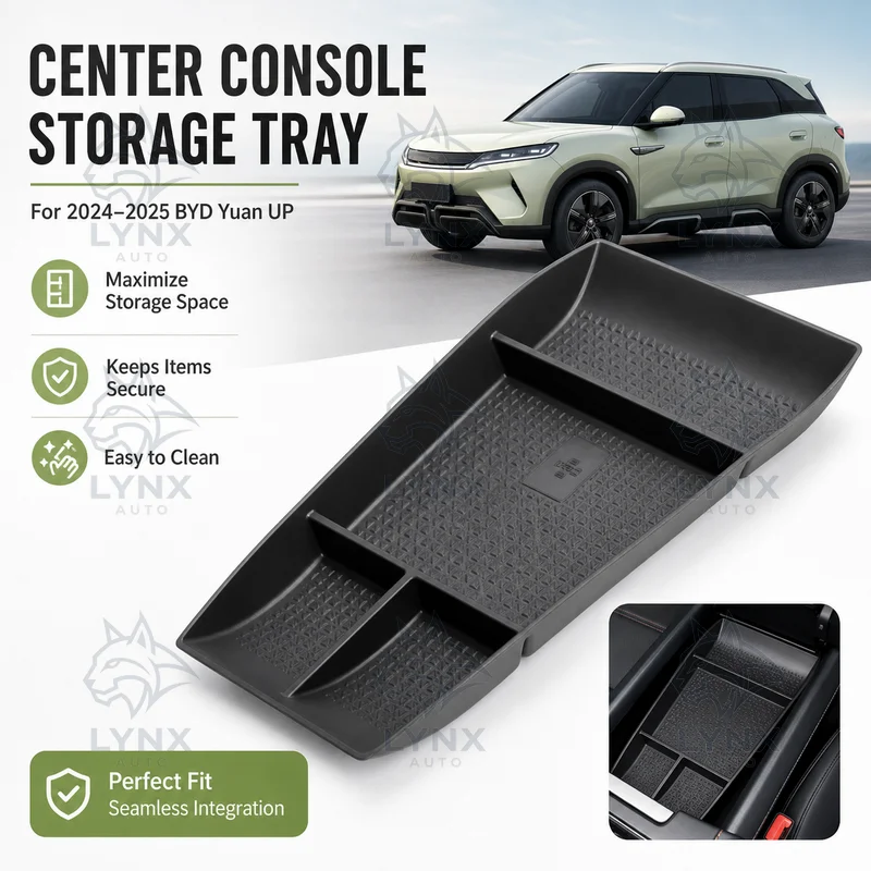 For 2024-2025 BYD Yuan UP Center Console Lower Storage Box Car Interior Organizer Tray Modification Accessories