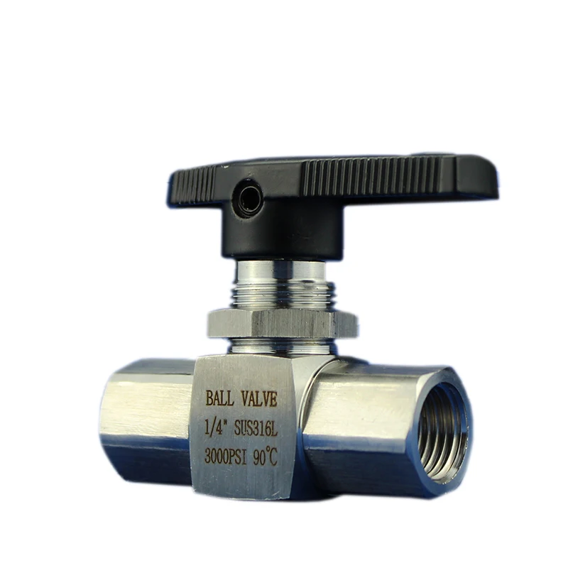 316 Stainless Steel Female Thread Instrument Ball Valve Pressure Gauge Valve High Pressure Stainless Steel ball valve