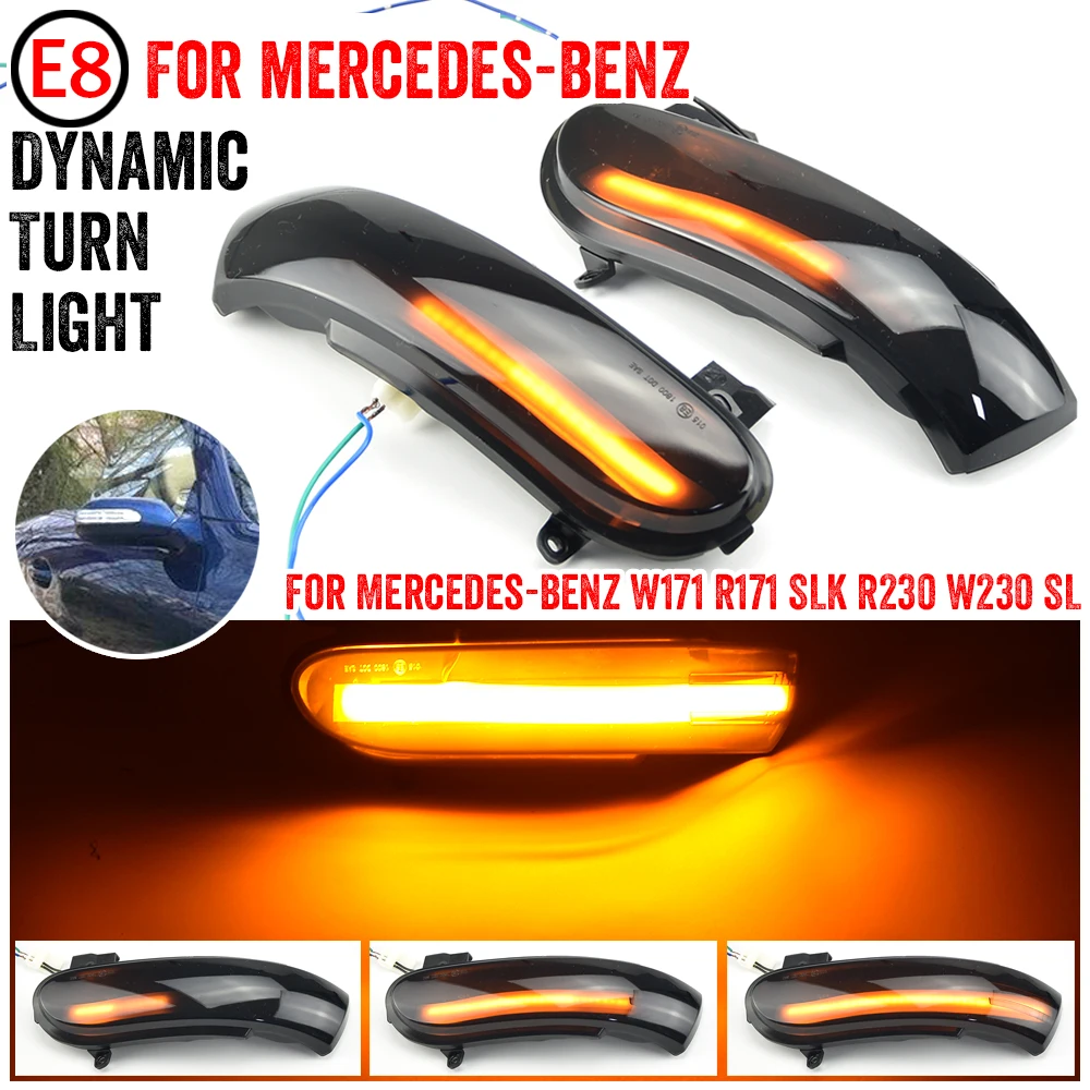 

For Mercedes Benz SLK SL Class R171 W171 R230 W230 Dynamic Indicator Turn Signal Light Rearview Mirror Sequential Blinker Lamp