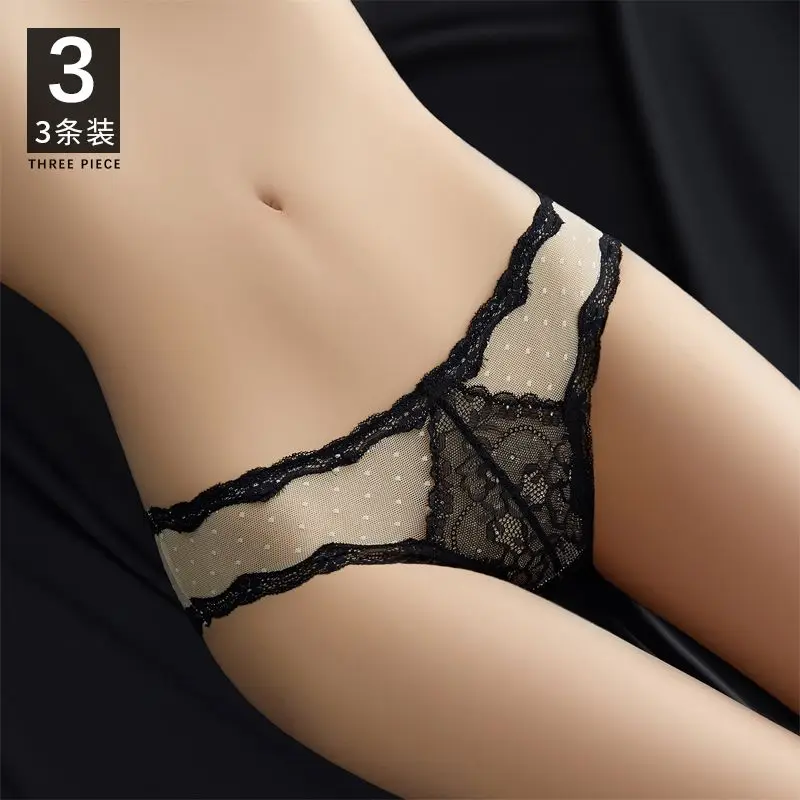 

Lace Women Lift Hips Underwear Cotton Crotch Panties Confusion Comfortable Pants Triangle Seamless Briefs Thin Low-rise Shorts