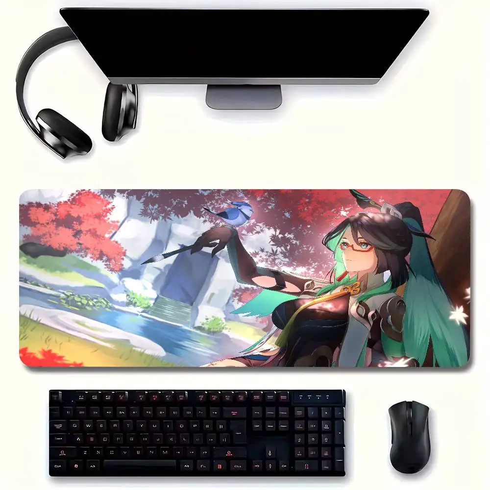 Xianyun Anime G-Genshin Impact Mousepad Non-slip Suitable For Office Computers Laptops E-sports Game Desk Mats XXL Keyboard