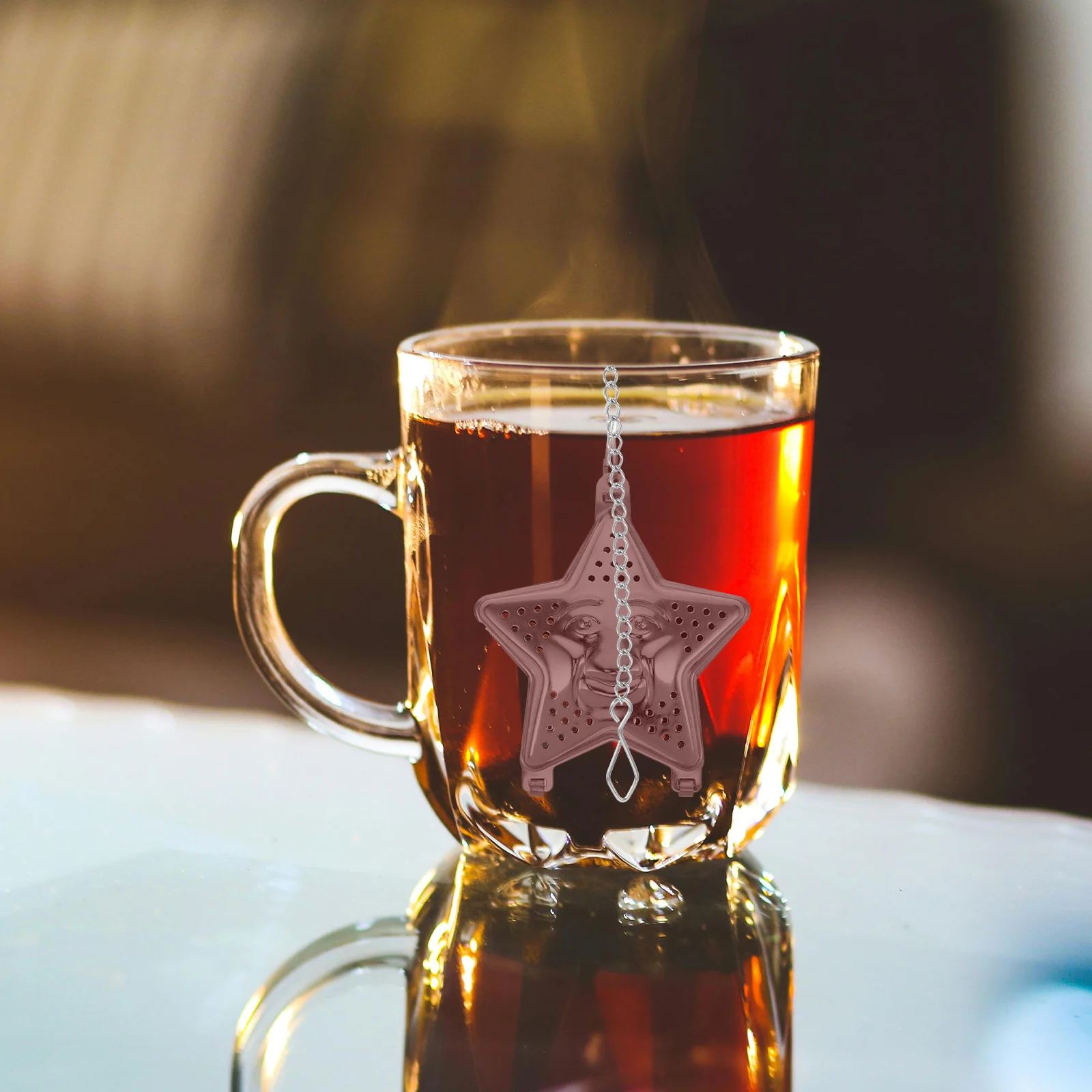 

3Pcs Stainless Steel Tea Infuser Fine Mesh Strainer Loose Leaf Tea Filter Cute Design Reusable Chain Hook for Brewing