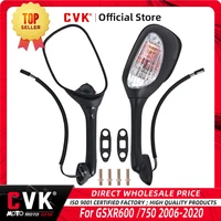 CVK espejos espejo retrovisor invertida con luz para Suzuki GSXR600 GSXR750 GSXR1000 K5 K6 K7 K8 2005, 2006, 2007, 2008, 2009, 2010
