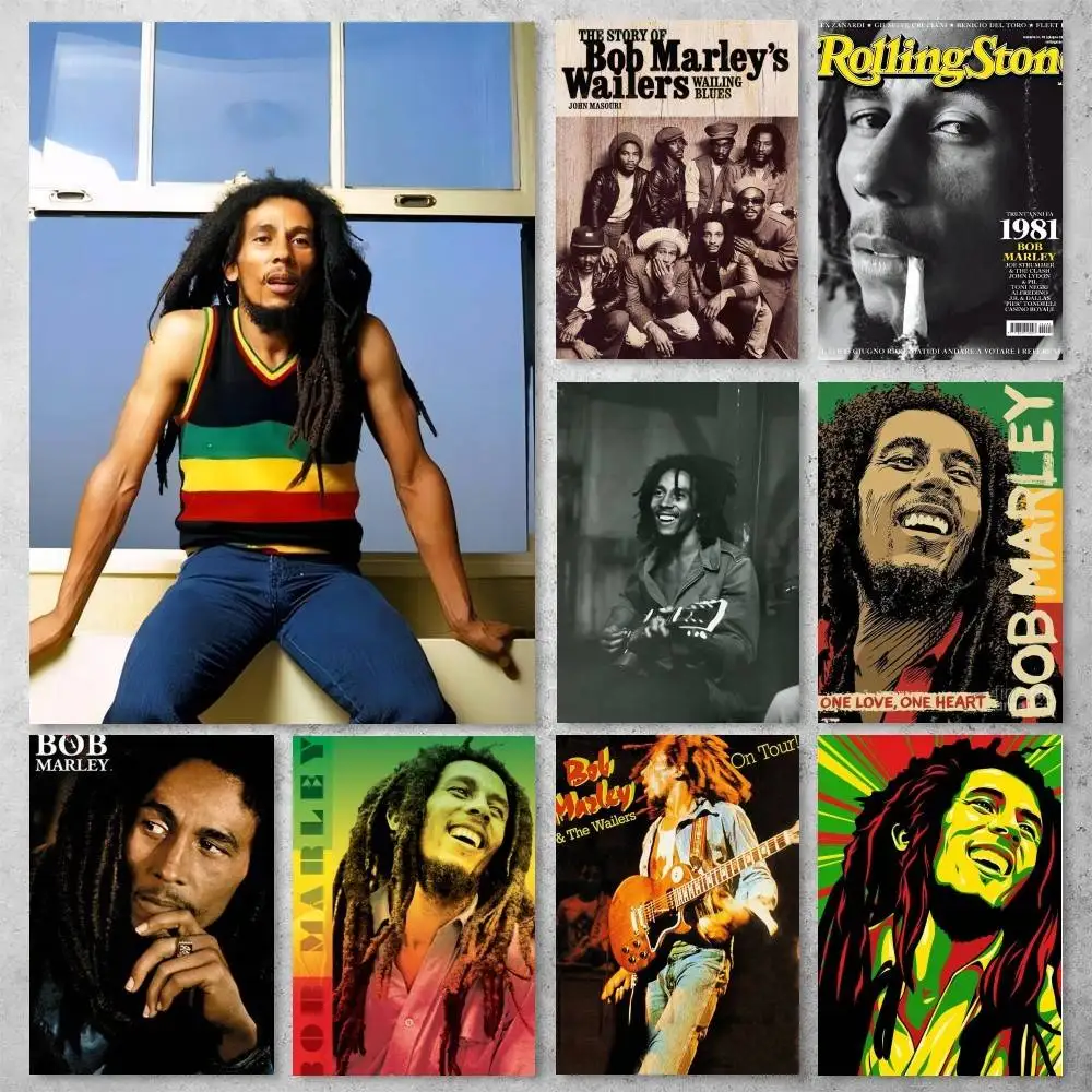 Pôster clássico do filme bob marley, impressão de alta qualidade, à prova d'água, adesivo de arte de parede para bar, decoração de sala de estar, presente, 1 peça