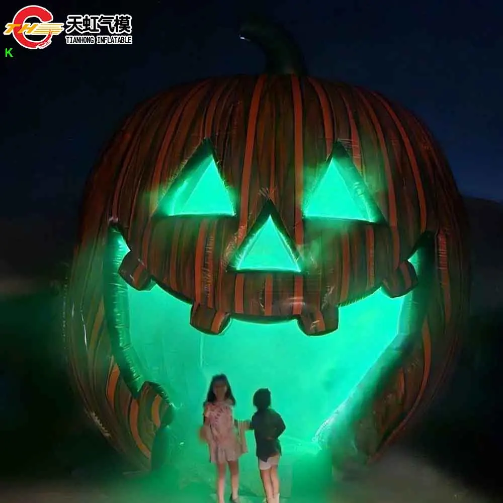 Tiendas de túnel de Halloween sangrientas asustadoras de la tienda inflable grande modificada para requisitos particulares de la cabina de calabaza