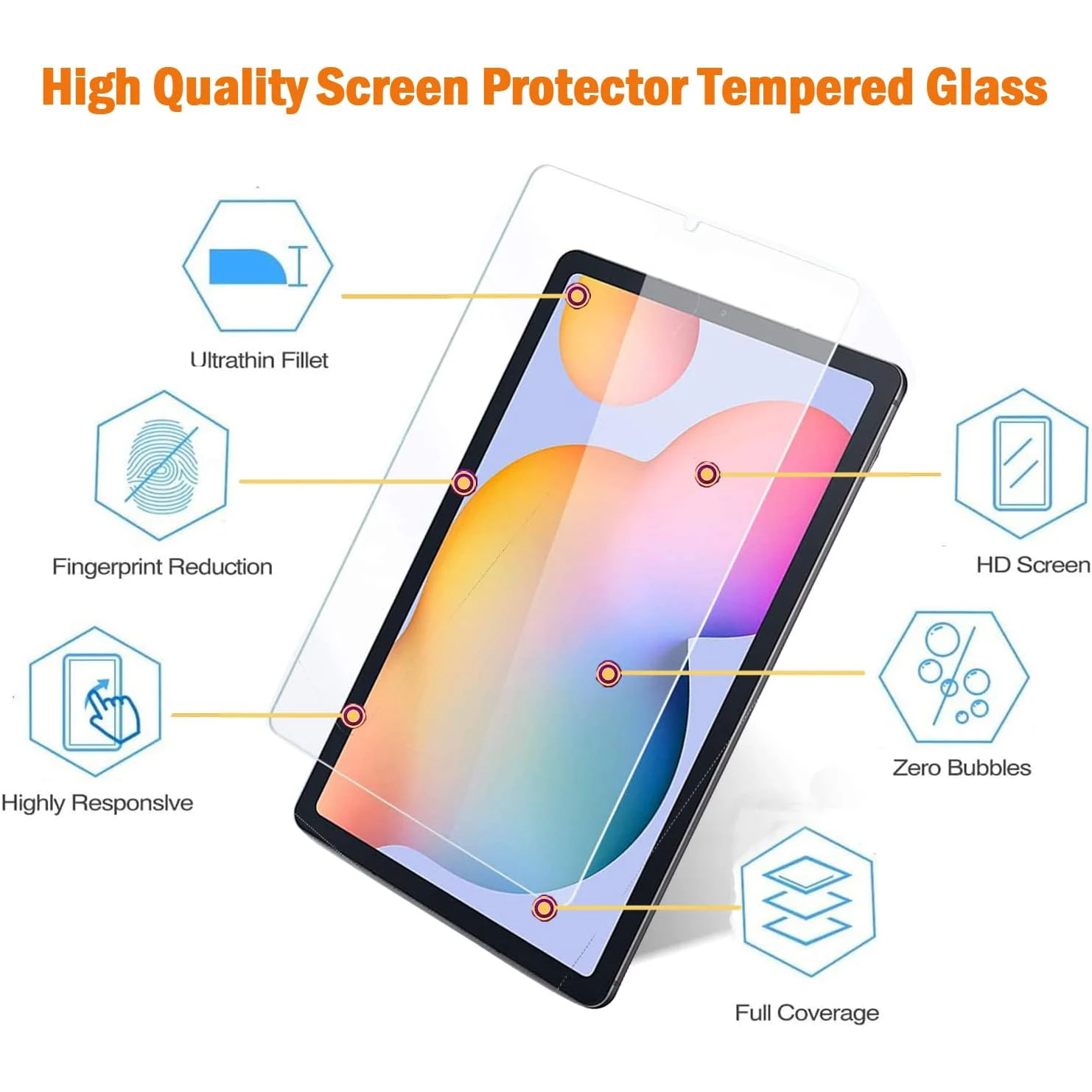 2pcs 9H Tempered Glass For Samsung Galaxy Tab S6 Lite 10.4'' 2020-2024 P610 P613 P620 Clear Screen Protector Anti Scratch Film view 2