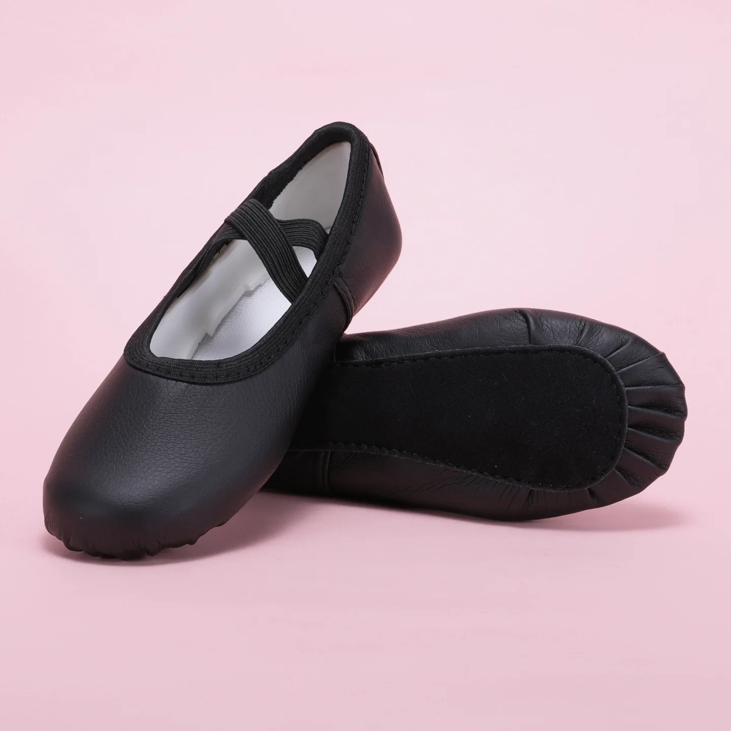 Children's dance shoes For PU Leather Winter Fashion Flat Bottom Breathable Soft Bottom White Black Pink Size 23-39